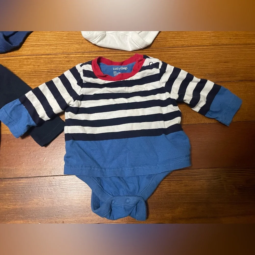 Baby GAP & Boden Boys Multi-Top & Pants Set - Teal, Navy, Blue, Black, 0-3 Month